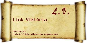Link Viktória névjegykártya
